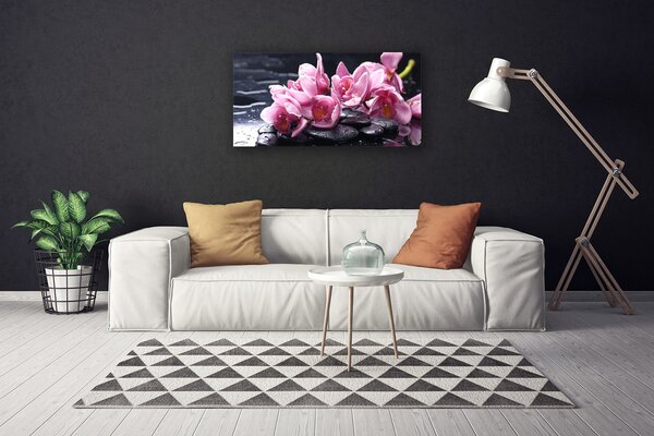 Quadro su tela Pianta dell'orchidea del fiore 100x50 cm