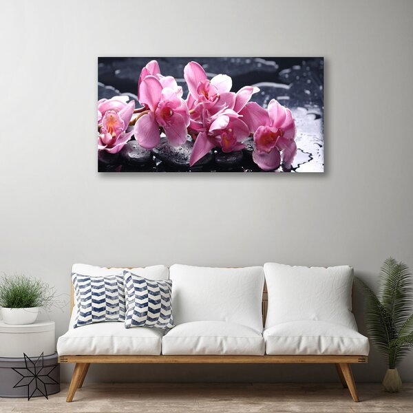 Quadro su tela Fiore di orchidea per la pace 100x50 cm
