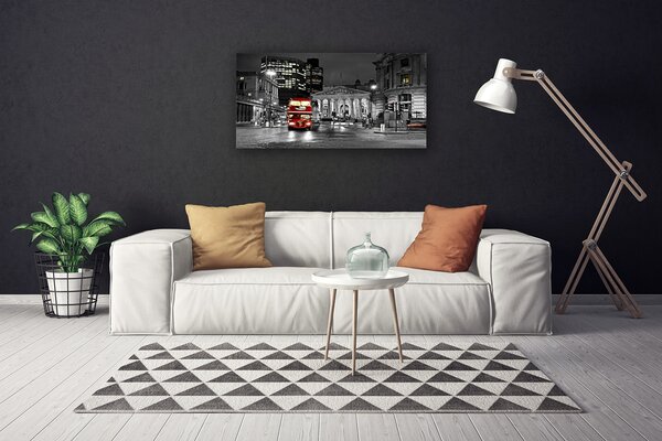 Quadro su tela Case di città 100x50 cm