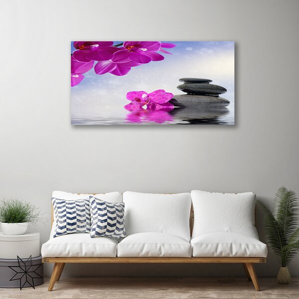 Quadro stampa su tela Fiori della pianta dell'orchidea 100x50 cm