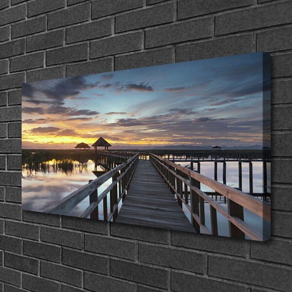 Quadro su tela Architettura del ponte 100x50 cm