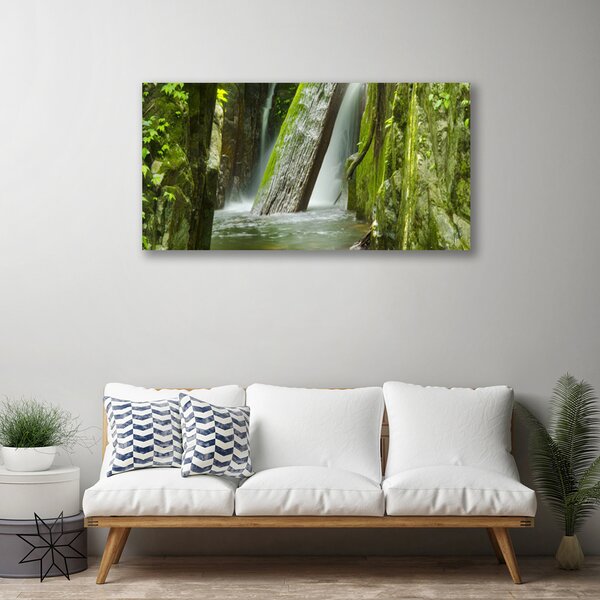 Quadro su tela Cascata della natura 100x50 cm