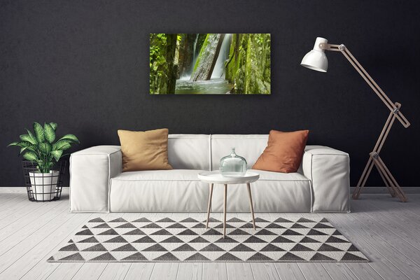 Quadro su tela Cascata della natura 100x50 cm