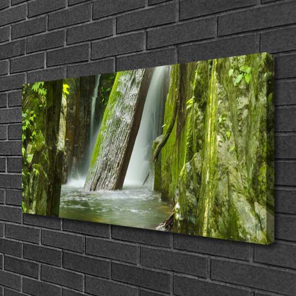 Quadro su tela Cascata della natura 100x50 cm