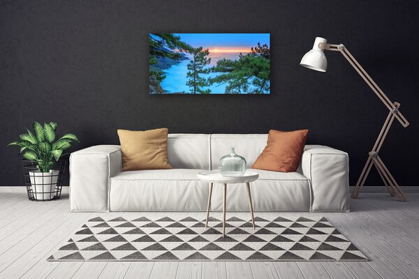 Stampa quadro su tela Alberi della natura 100x50 cm