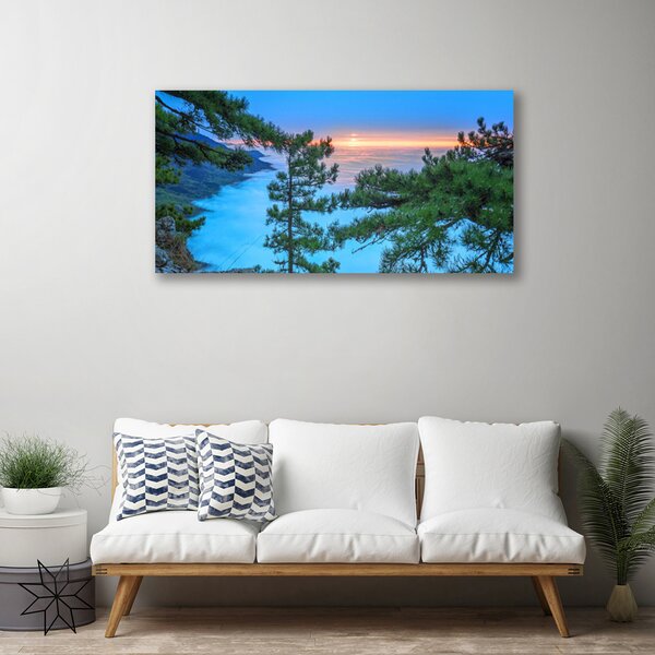 Stampa quadro su tela Alberi della natura 100x50 cm