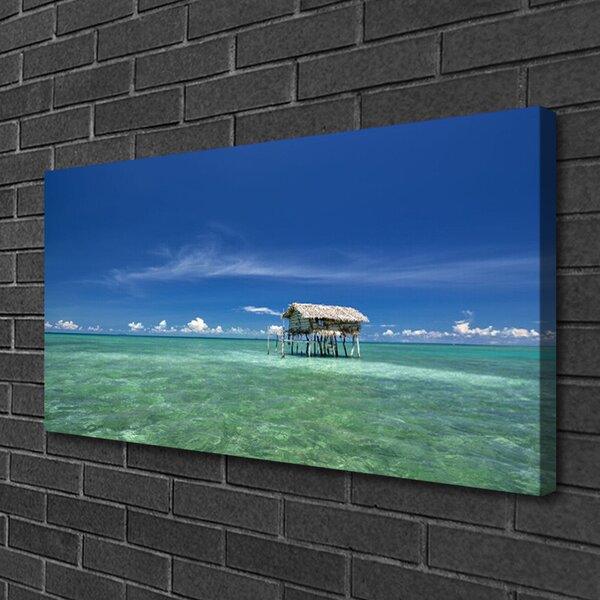 Quadro stampa su tela Paesaggio marino 100x50 cm