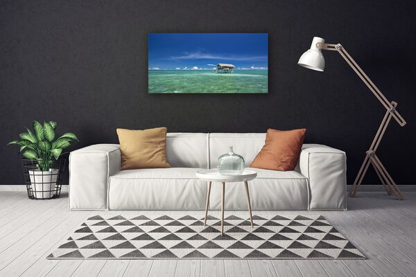 Quadro stampa su tela Paesaggio marino 100x50 cm