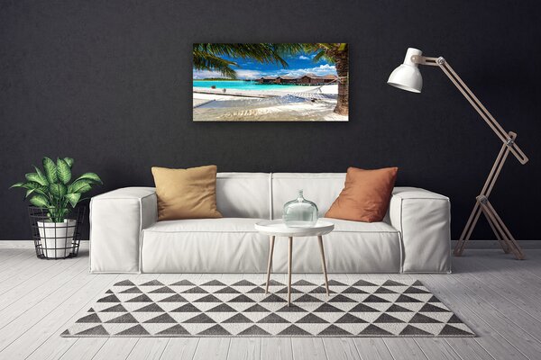 Foto quadro su tela Paesaggio della spiaggia dell'oceano 100x50 cm