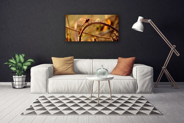 Quadro su tela Libellula Natura 100x50 cm