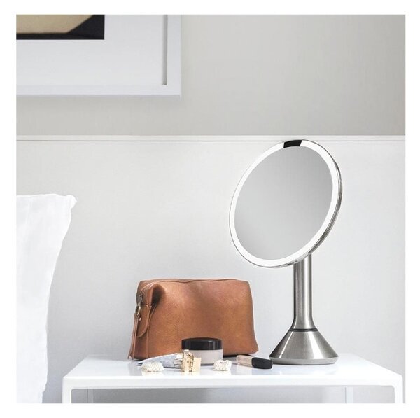 Specchio per make-up con illuminazione/con ingrandimento (5x) ø 20 cm Sensor – simplehuman