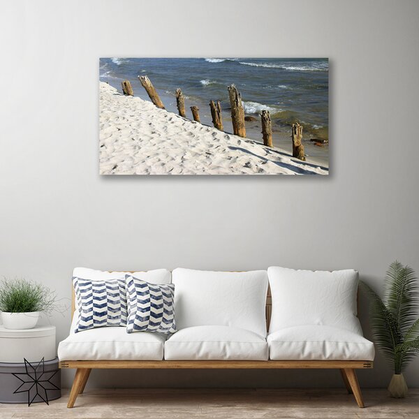 Quadro stampa su tela Paesaggio del mare della spiaggia 100x50 cm