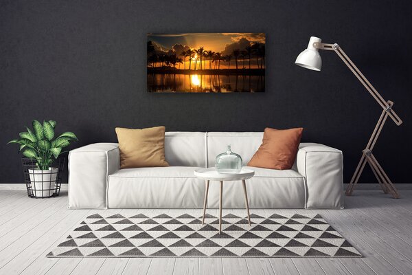 Quadro su tela Alberi, sole, paesaggio 100x50 cm