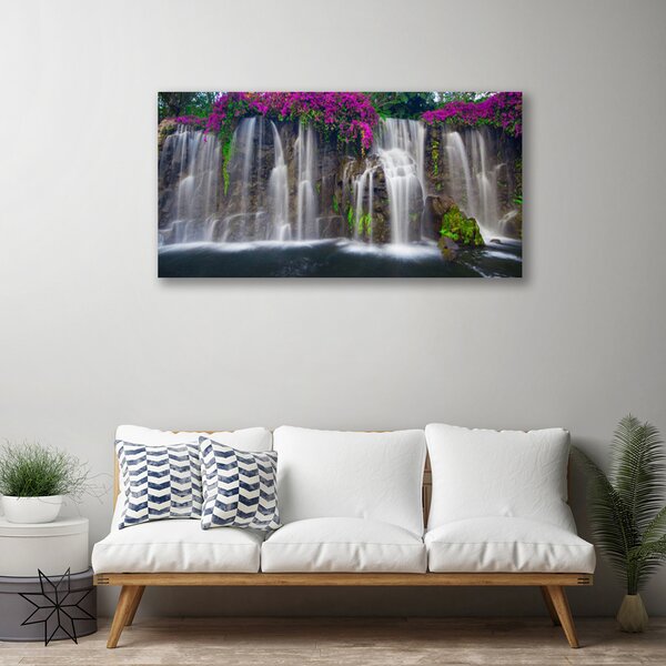 Quadro su tela Cascata della natura 100x50 cm