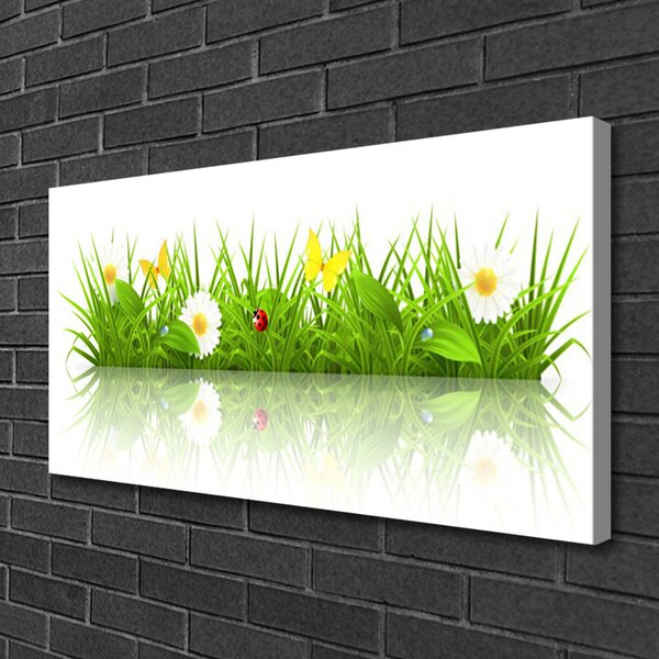 Quadro su tela Erba Natura Pianta 100x50 cm