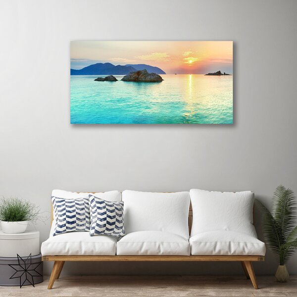 Quadro su tela Paesaggio marino 100x50 cm