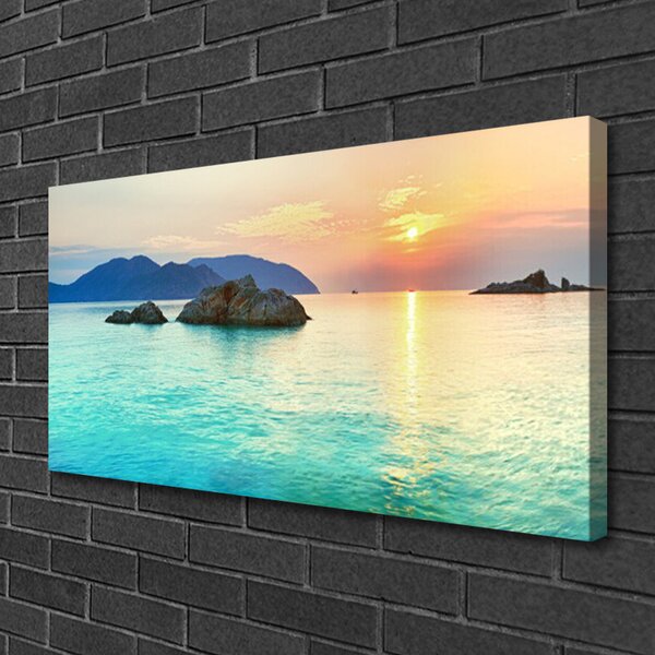 Quadro su tela Paesaggio marino 100x50 cm