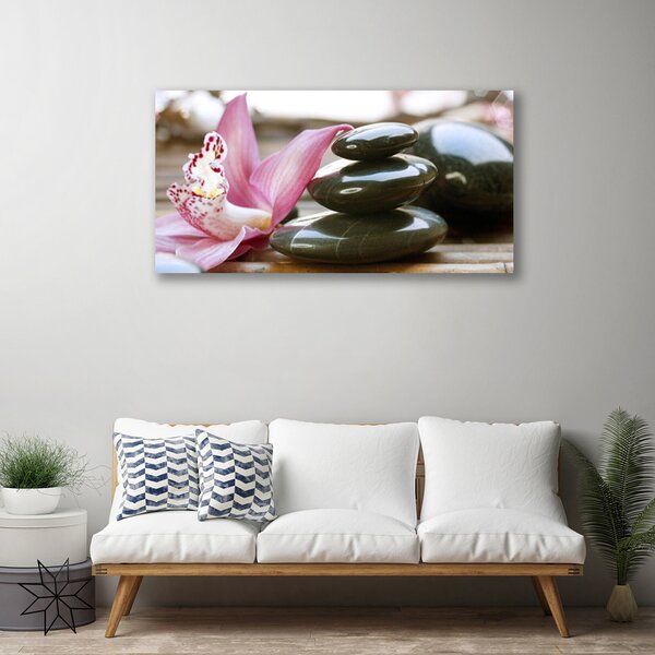 Quadro su tela Arte del fiore dell'orchidea 100x50 cm