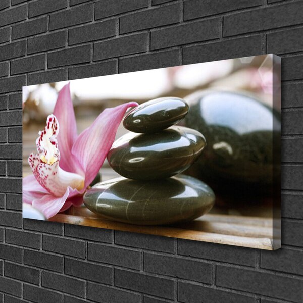 Quadro su tela Arte del fiore dell'orchidea 100x50 cm