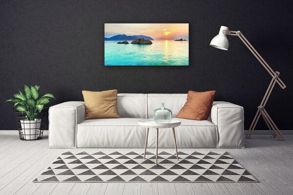 Quadro su tela Paesaggio marino 100x50 cm