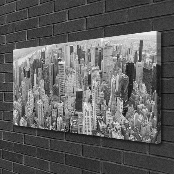 Quadro su tela Case di città 100x50 cm