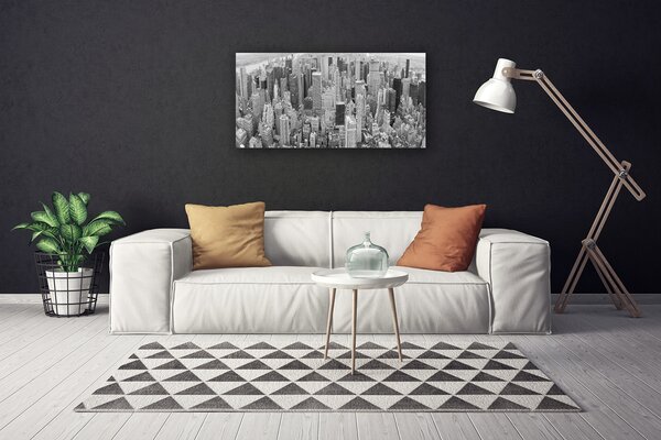 Quadro su tela Case di città 100x50 cm