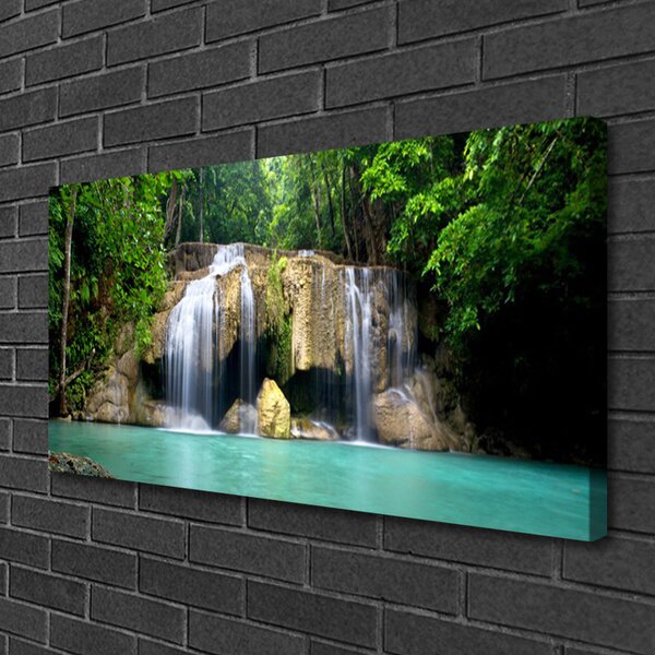 Quadro su tela Cascata dell'albero della natura 100x50 cm