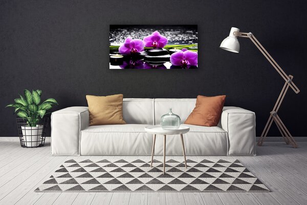 Quadro su tela Pianta dell'orchidea del fiore 100x50 cm