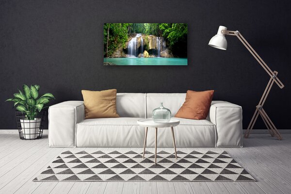 Quadro su tela Cascata dell'albero della natura 100x50 cm