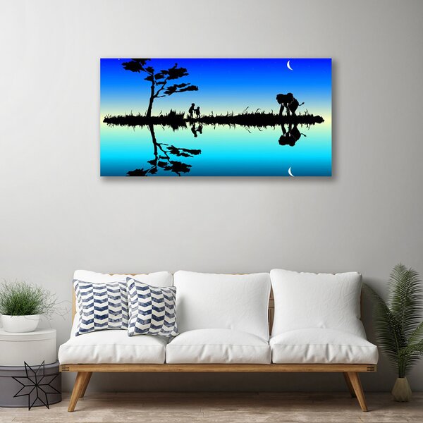 Quadro su tela Grafica di astrazione 100x50 cm