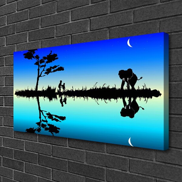 Quadro su tela Grafica di astrazione 100x50 cm