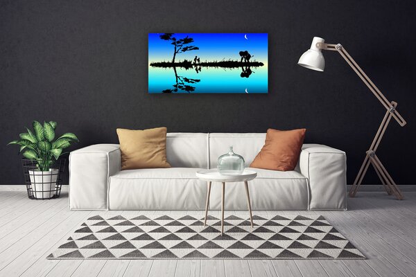 Quadro su tela Grafica di astrazione 100x50 cm