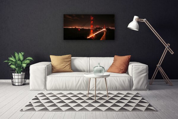 Stampa quadro su tela Architettura del ponte 100x50 cm
