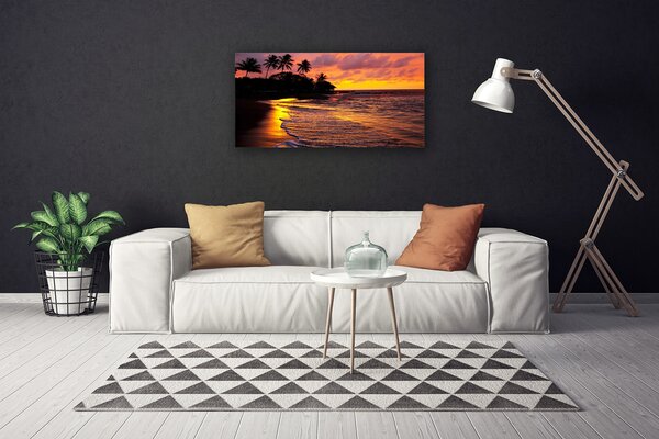 Quadro su tela Paesaggio marino 100x50 cm