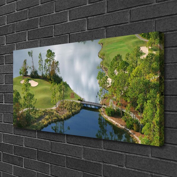 Quadro su tela Lago Natura 100x50 cm