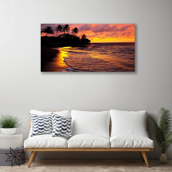 Quadro su tela Paesaggio marino 100x50 cm