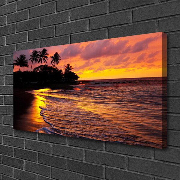 Quadro su tela Paesaggio marino 100x50 cm