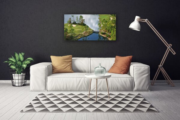 Quadro su tela Lago Natura 100x50 cm