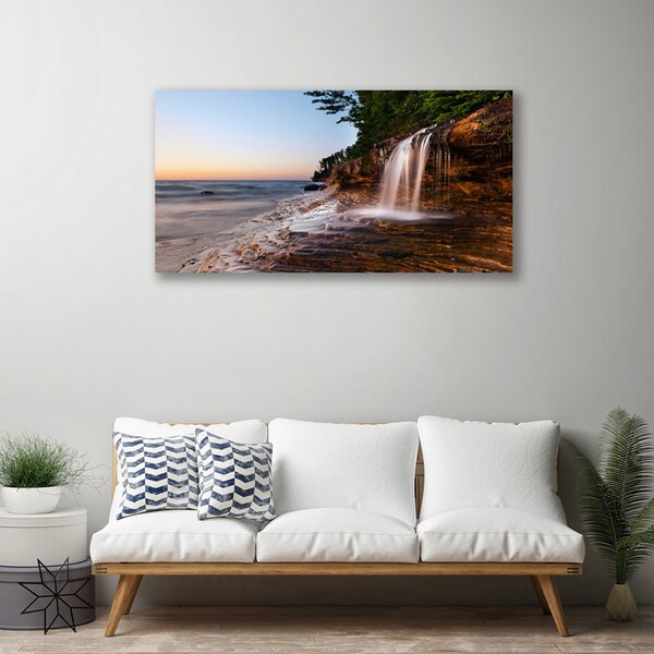 Quadro su tela Paesaggio della cascata 100x50 cm
