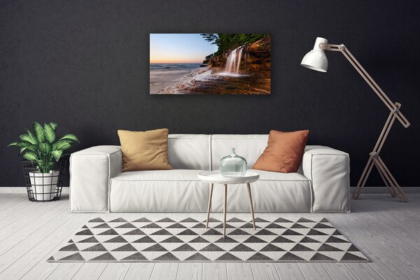 Quadro su tela Paesaggio della cascata 100x50 cm