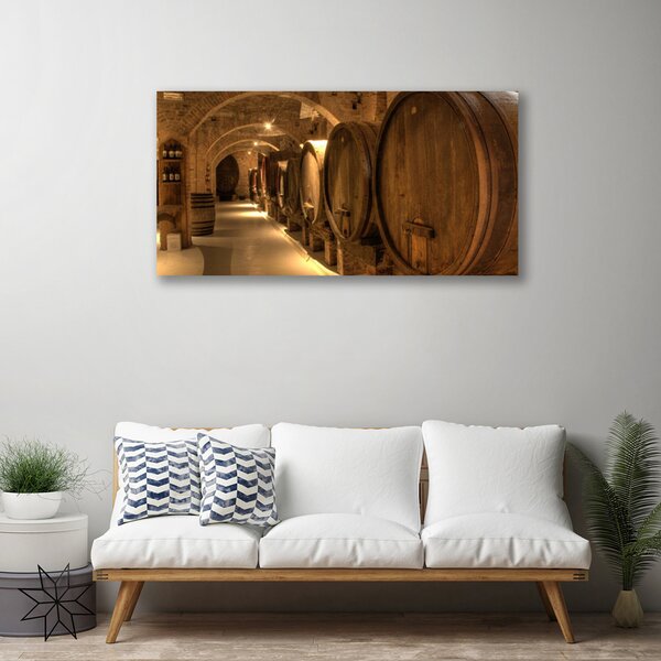 Quadro su tela Barili d'arte 100x50 cm