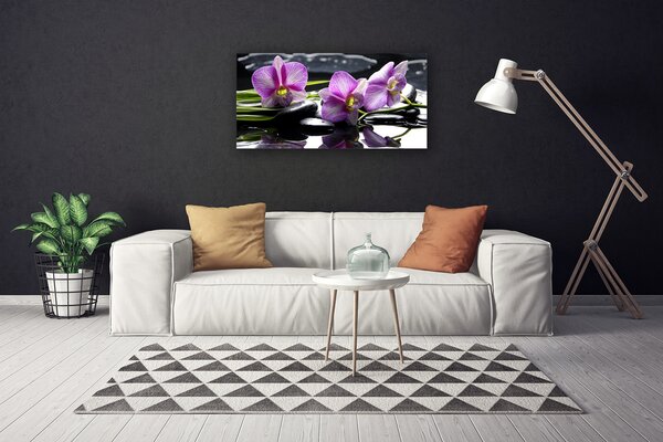 Quadro su tela Pianta dell'orchidea del fiore 100x50 cm