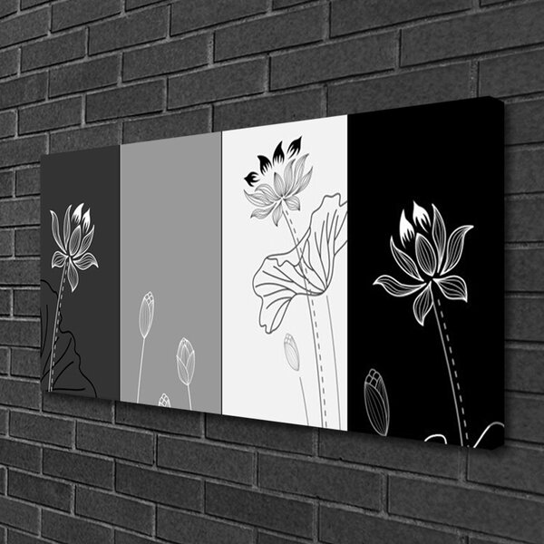 Stampa quadro su tela Grafica di astrazione 100x50 cm