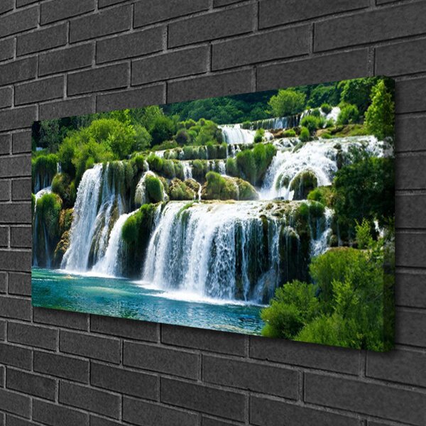 Quadro su tela Cascata della natura 100x50 cm