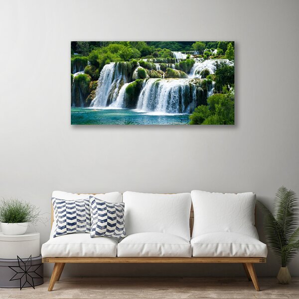 Quadro su tela Cascata della natura 100x50 cm