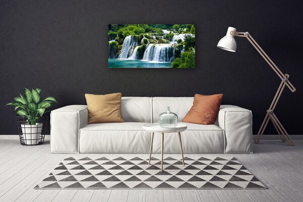 Quadro su tela Cascata della natura 100x50 cm