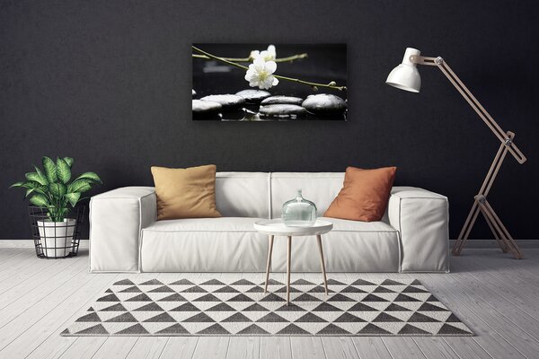 Quadro su tela Ramoscello di steli di fiori 100x50 cm