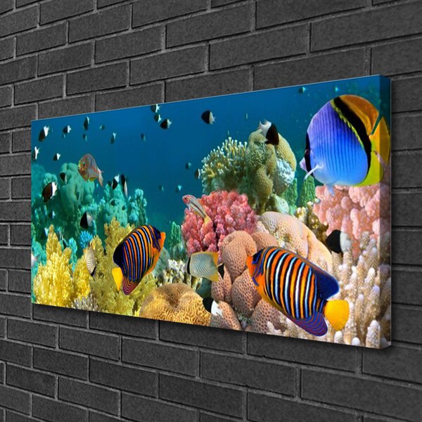 Quadro su tela Natura della barriera corallina 100x50 cm