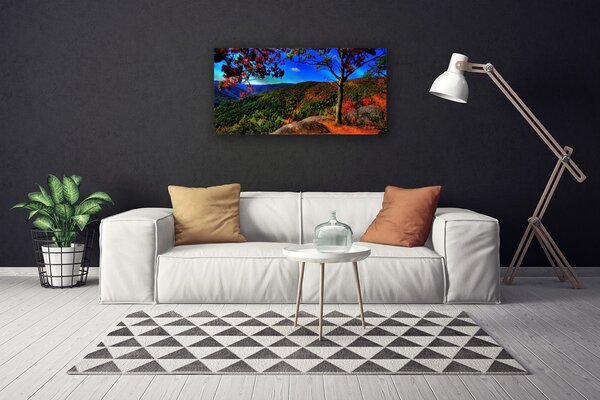 Quadro su tela Montagna della foresta della natura 100x50 cm