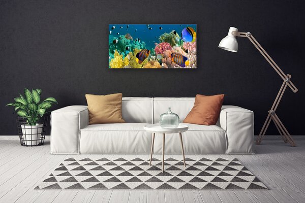 Quadro su tela Natura della barriera corallina 100x50 cm